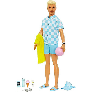 Barbie lelle Barbie Ken pludmalē lelle + aksesuāri (HPL74)