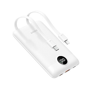 Veger VEGER powerbank 10000 mAh with built-in cables Type C / Lightning PD QC3.0 2A 22,5W C11C (W1170) white