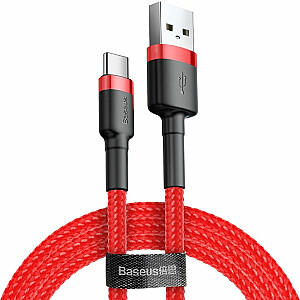 Baseus Kevlar USB līdz C tipa USB kabelis, 3A, 1 metrs, sarkans