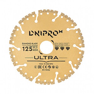 Dimanta griezējdisks ULTRA 125x22.23mm DNIPRO-M