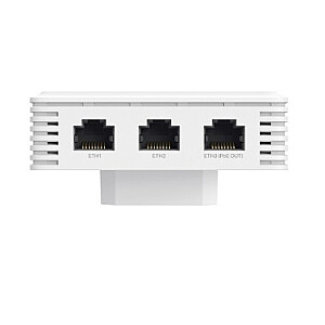 Omada BE3600 sienas montējamais piekļuves punkts divjoslu Wi-Fi7 PORT: Uplinks: 1× 2.5G RJ45 ports; Downlink: 1× 2.5G RJ45 ports + 2× 1G RJ45 ports