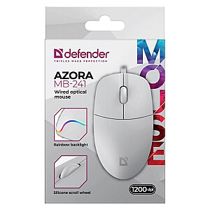 Vadu pele AZORA MB-241 1200 DPI balta apgaismojums