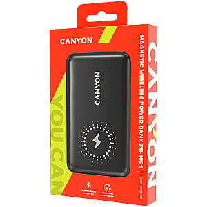 CANYON power bank PB-1001 10000 мАч PD 18W QC 3.0 Беспроводной 10W Черный