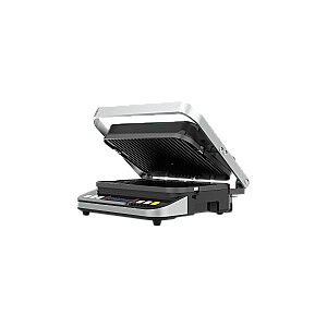 AENO ''Electric Grill EG1: 2000W, 3 heating modes - Upper Grill, Lower Grill, Both Grills  Defrost, Max opening angle -180°, Temperature regulation, Timer, Removable double-sided plates, Plate size 320*220mm''