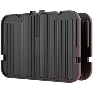 AENO ''Electric Grill EG1: 2000W, 3 heating modes - Upper Grill, Lower Grill, Both Grills  Defrost, Max opening angle -180°, Temperature regulation, Timer, Removable double-sided plates, Plate size 320*220mm''