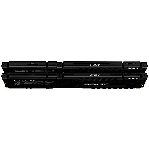 Kingston Technology FURY Beast 128GB 5600MT/s DDR5 CL36 DIMM (2 gabalu komplekts) Melns