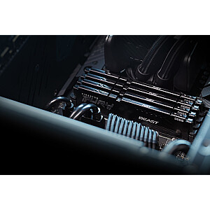 Kingston Technology FURY Beast 128GB 5600MT/s DDR5 CL36 DIMM (2 gabalu komplekts) Melns