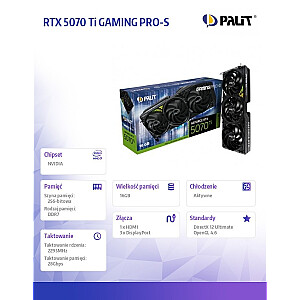 Видеокарта RTX 5070 Ti GAMING PRO-S 16GB GDDR7 256bit 3DP/HDMI 