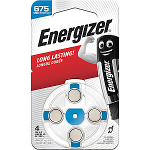 Cinka gaisa baterija AC675E (V675, ZA675, PR44, 7003ZD) dzirdes aparātam 1,45 V Energizer 4 gab. blisterī