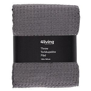 Gultas pārklājs 4Living Waffle 130x160cm pelēks 622911