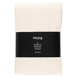 Gultas pārklājs 4Living Bedspread Waffle balts 150x250cm 335000