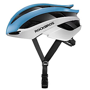 ROCKBROS regulējams velosipēdu ķivere M 55-58 cm Zila-Balta