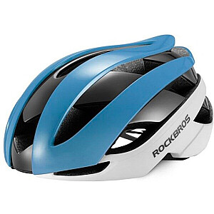 ROCKBROS regulējams velosipēdu ķivere M 55-58 cm Zila-Balta