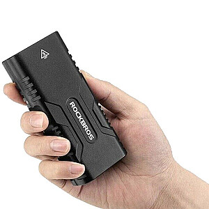 Rockbros velosipēda lampa ar power bank funkciju + USB-C uz USB-A kabeli, 850 lm, melna