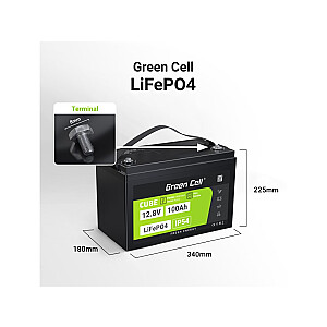 Green Cell LFPGC12V100AH UPS akumulators Litija dzelzs fosfāts (LiFePO4) 12.8 V 100 Ah