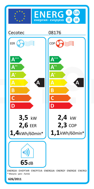 Cecotec ForceClima 12600 SoundLess apkures portatīvais gaisa kondicionieris