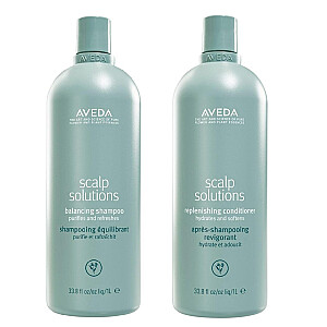 AVEDA SET Scalp Solutions Balancing Shampoo šampūns galvas ādai 1000ml + Scalp Solutions Replenishing Conditioner matu kondicionieris 1000ml