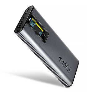 EEM2-SD2 Ārējā alumīnija korpuss bez skrūvēm USB-A/C 3.2 Gen2 M.2 NVMe/SATA LCD displejs