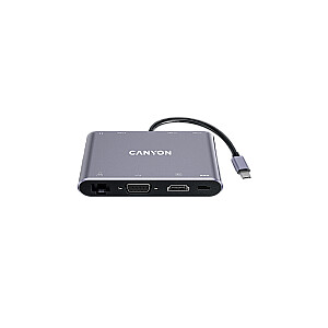 CANYON hub DS-14 8in1 4k USB-C Dark Grey