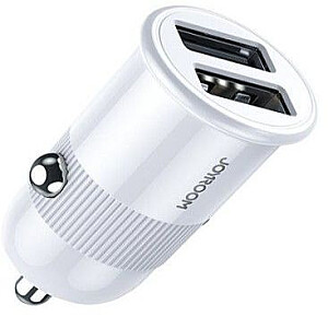 Baseus 3,1 A dual port smart car charger white (C-A06 White