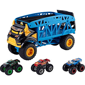 Hot Wheels - Транспортная тележка для монстр-траков с 3 машинами, многоцветная (GGB64)