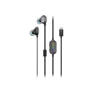 Lenovo RGB spēļu austiņas | Legion E510 7.1 | Iebūvēts mikrofons | Vadu | Vētraina pelēka
