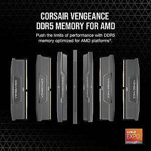 DDR5 atmiņa Vengeance 96GB/6000 (2*48GB) CL30 AMD EXPO un Intel XMP 