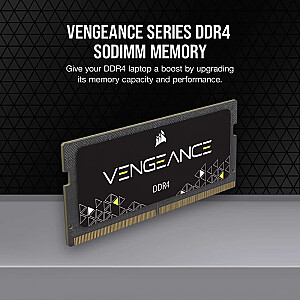 Corsair DDR4 - 16GB - 3200 - CL - 22 - Viens komplekts - Vengeance, melns