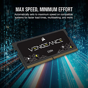 Corsair DDR4 - 16GB - 3200 - CL - 22 - Viens komplekts - Vengeance, melns