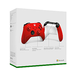 Microsoft Xbox bezvadu kontrolieris sarkans Bluetooth/USB spēļu vadība analoga / digitāla Xbox, Xbox One, Xbox Series S, Xbox Series X