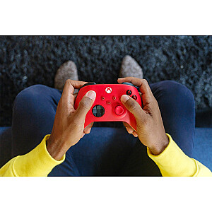 Microsoft Xbox bezvadu kontrolieris sarkans Bluetooth/USB spēļu vadība analoga / digitāla Xbox, Xbox One, Xbox Series S, Xbox Series X