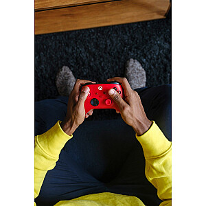 Microsoft Xbox bezvadu kontrolieris sarkans Bluetooth/USB spēļu vadība analoga / digitāla Xbox, Xbox One, Xbox Series S, Xbox Series X