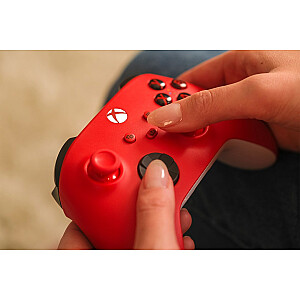Microsoft Xbox bezvadu kontrolieris sarkans Bluetooth/USB spēļu vadība analoga / digitāla Xbox, Xbox One, Xbox Series S, Xbox Series X