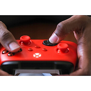 Microsoft Xbox bezvadu kontrolieris sarkans Bluetooth/USB spēļu vadība analoga / digitāla Xbox, Xbox One, Xbox Series S, Xbox Series X