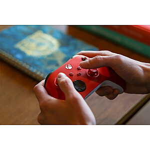 Microsoft Xbox bezvadu kontrolieris sarkans Bluetooth/USB spēļu vadība analoga / digitāla Xbox, Xbox One, Xbox Series S, Xbox Series X