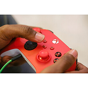 Microsoft Xbox bezvadu kontrolieris sarkans Bluetooth/USB spēļu vadība analoga / digitāla Xbox, Xbox One, Xbox Series S, Xbox Series X