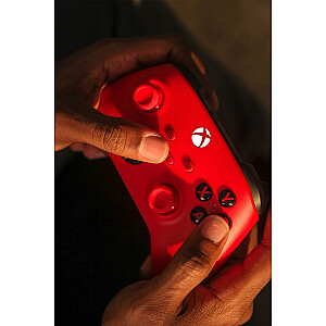 Microsoft Xbox bezvadu kontrolieris sarkans Bluetooth/USB spēļu vadība analoga / digitāla Xbox, Xbox One, Xbox Series S, Xbox Series X
