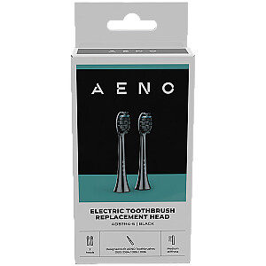 Сменные головки для зубных щеток AENO, черные, щетинки Dupont, 2 шт. в комплекте (для ADB0004/ADB0006 и ADB0003/ADB0005)