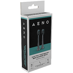 Сменные головки для зубных щеток AENO, черные, щетинки Dupont, 2 шт. в комплекте (для ADB0004/ADB0006 и ADB0003/ADB0005)
