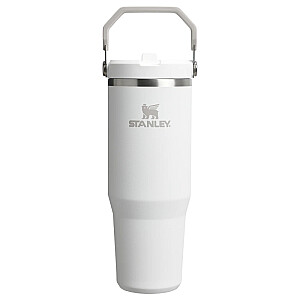 Termokrūze ar salmiņu The IceFlow Flip Straw 2.0 Tumbler 0,89L balta