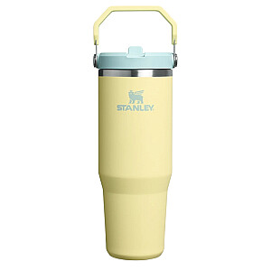 Termokrūze ar salmiņu The IceFlow Flip Straw 2.0 Tumbler 0,89L pomelo dzeltenzaļa