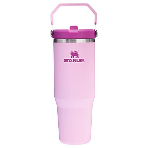 Termokrūze ar salmiņu The IceFlow Flip Straw 2.0 Tumbler 0,89L rozā