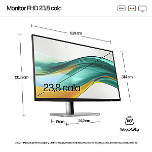 Монитор HP Series 5 Pro 23.8 дюйма FHD - 524pf