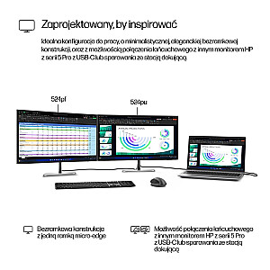 Монитор HP Series 5 Pro 23.8 дюйма FHD - 524pf