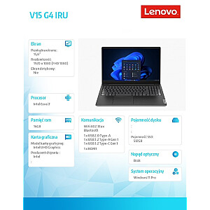 Ноутбук V15 G4 83A100QLPB W11Pro i7-13620H/8GB/512GB/INT/15.6 FHD/Бизнес Черный/3ГОДА ОС 