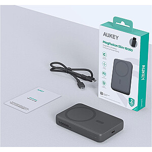 PB-MS04 Pelēks Qi2 PowerBank | 10000mAh | 20W | MagSafe PD