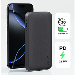 PB-Y46P PowerBank | 10000mAh | 20W | 2xUSB | USB-C kabelis