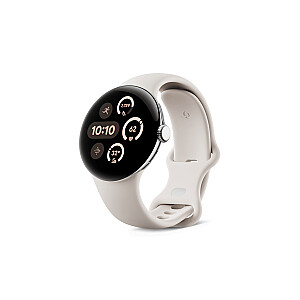 Google Pixel Watch 3 AMOLED 41 mm Digitālā Skārienekrāns Sudrabs Wi-Fi GPS (satelīts)