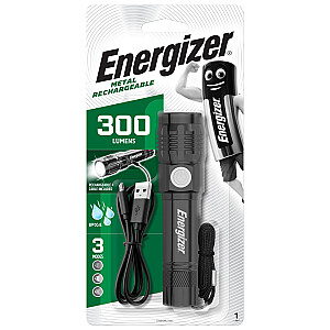 Energizer metāla uzlādējama gaisma 300lm IPX4