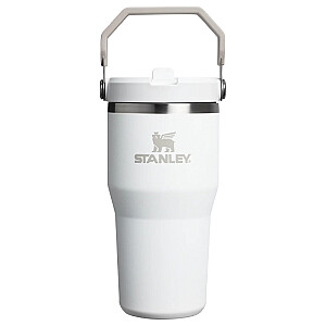 Termokrūze ar salmiņu The IceFlow Flip Straw 2.0 Tumbler 0,6L balta